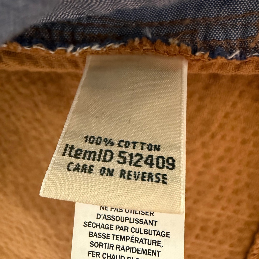 LL Bean Womens 2X Plus Brown Corduroy Button Down Shirt Cotton Caramel - Picture 6 of 7